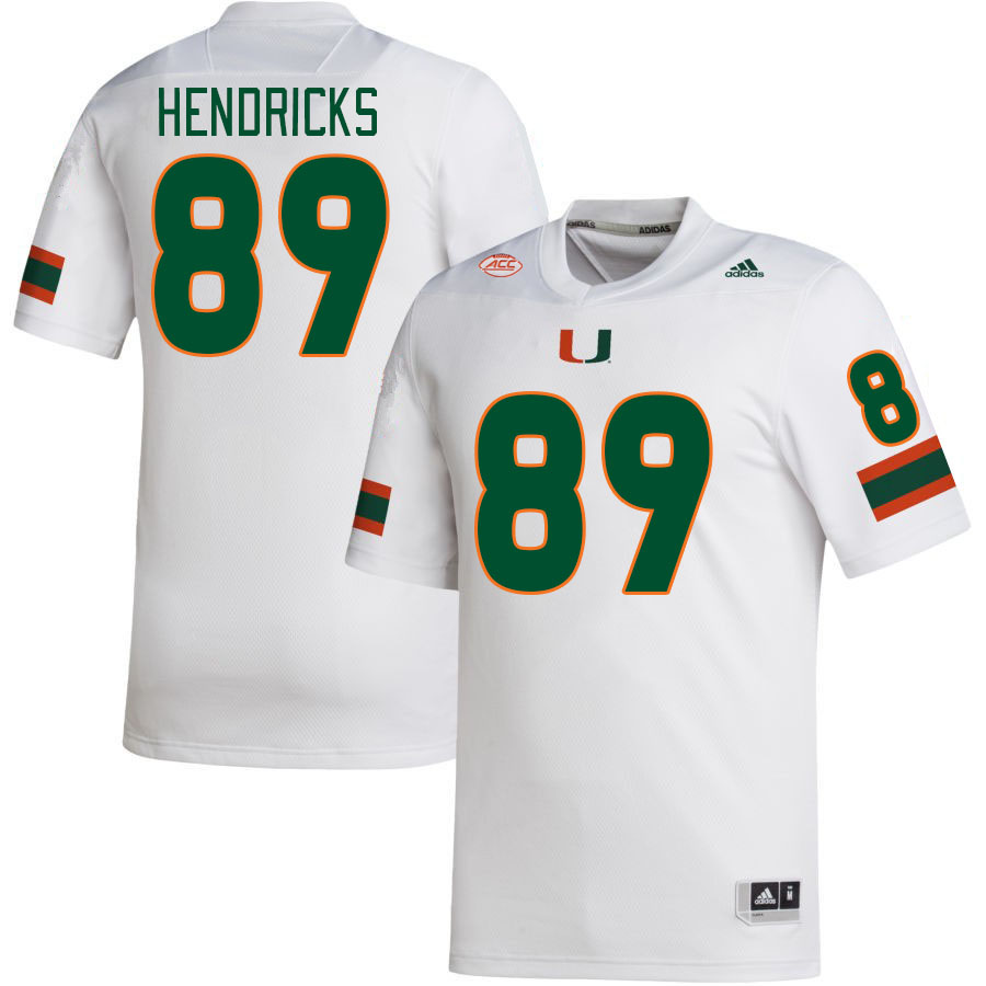 #89 Ted Hendricks Miami Hurricanes Jerseys Football Stitched-White